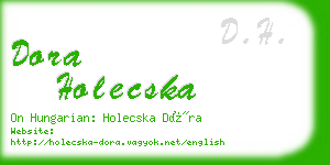 dora holecska business card